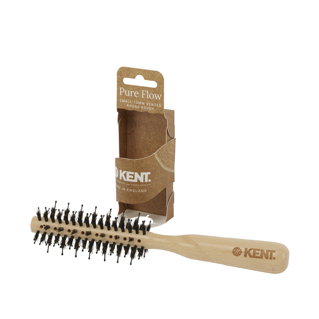 Hair brush Pure Flow LPF4, wooden, round 34717