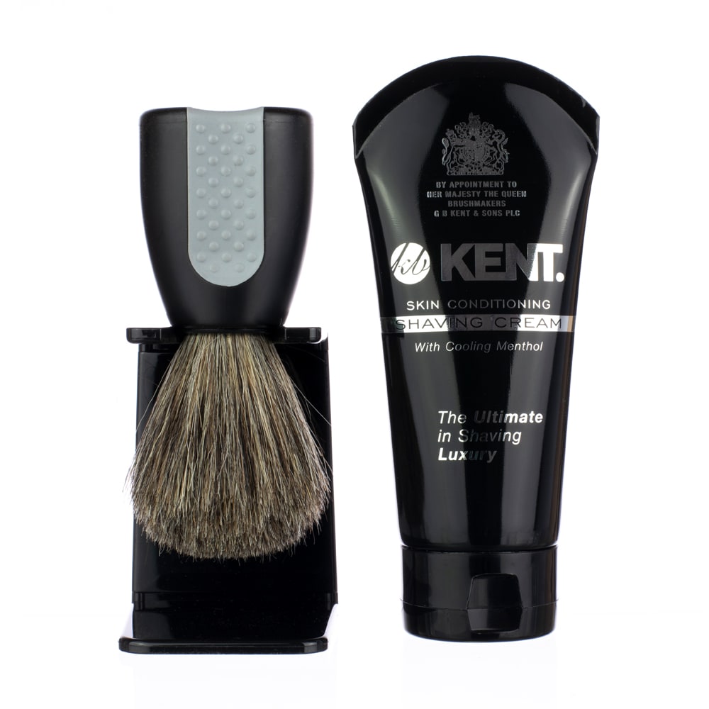 Shaving set - brush with stand and shaving cream in a tube 30260