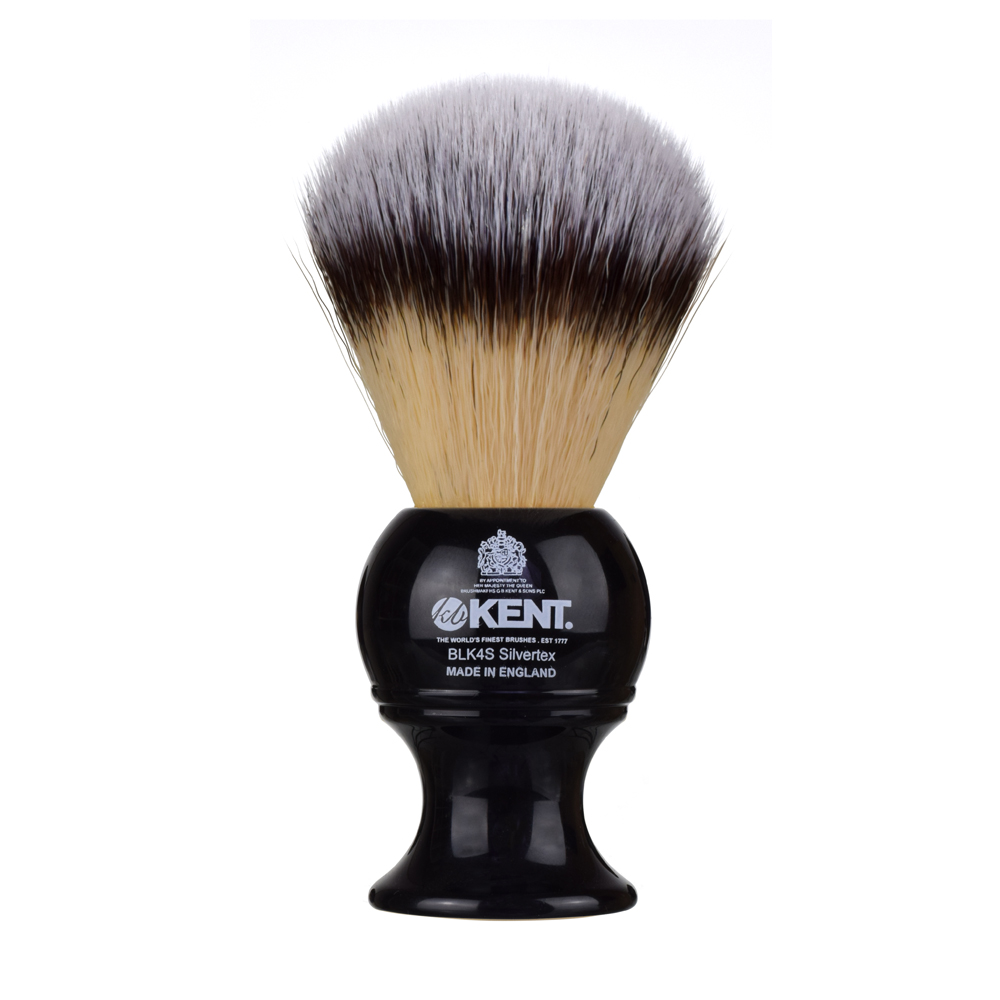 KENT Четка за бръснене Small Synthetic, BLK4S, малък размер, черна дръжка 34458