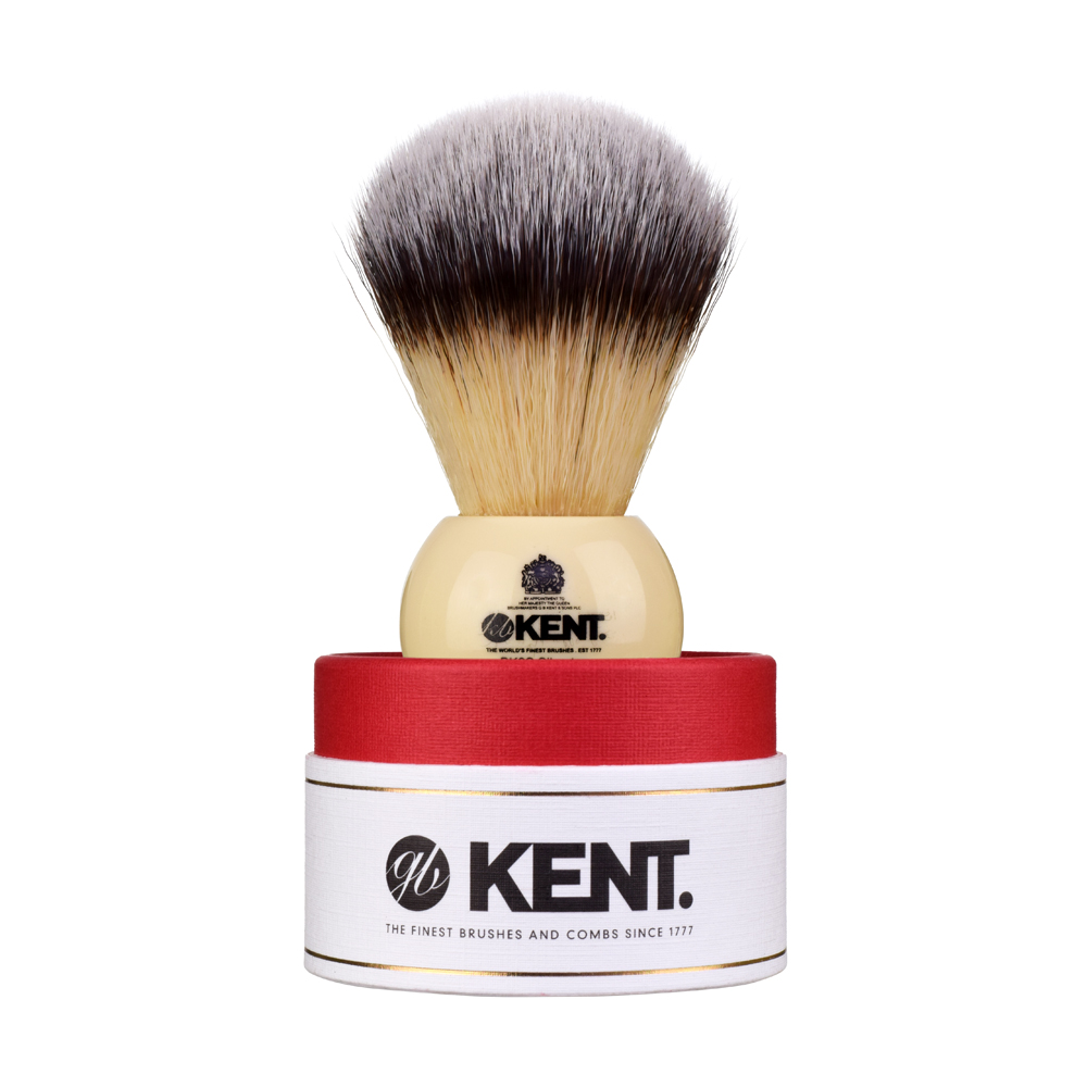 KENT Shaving brush Medium Synthetic, BK8S, medium size, ivory handle 34434