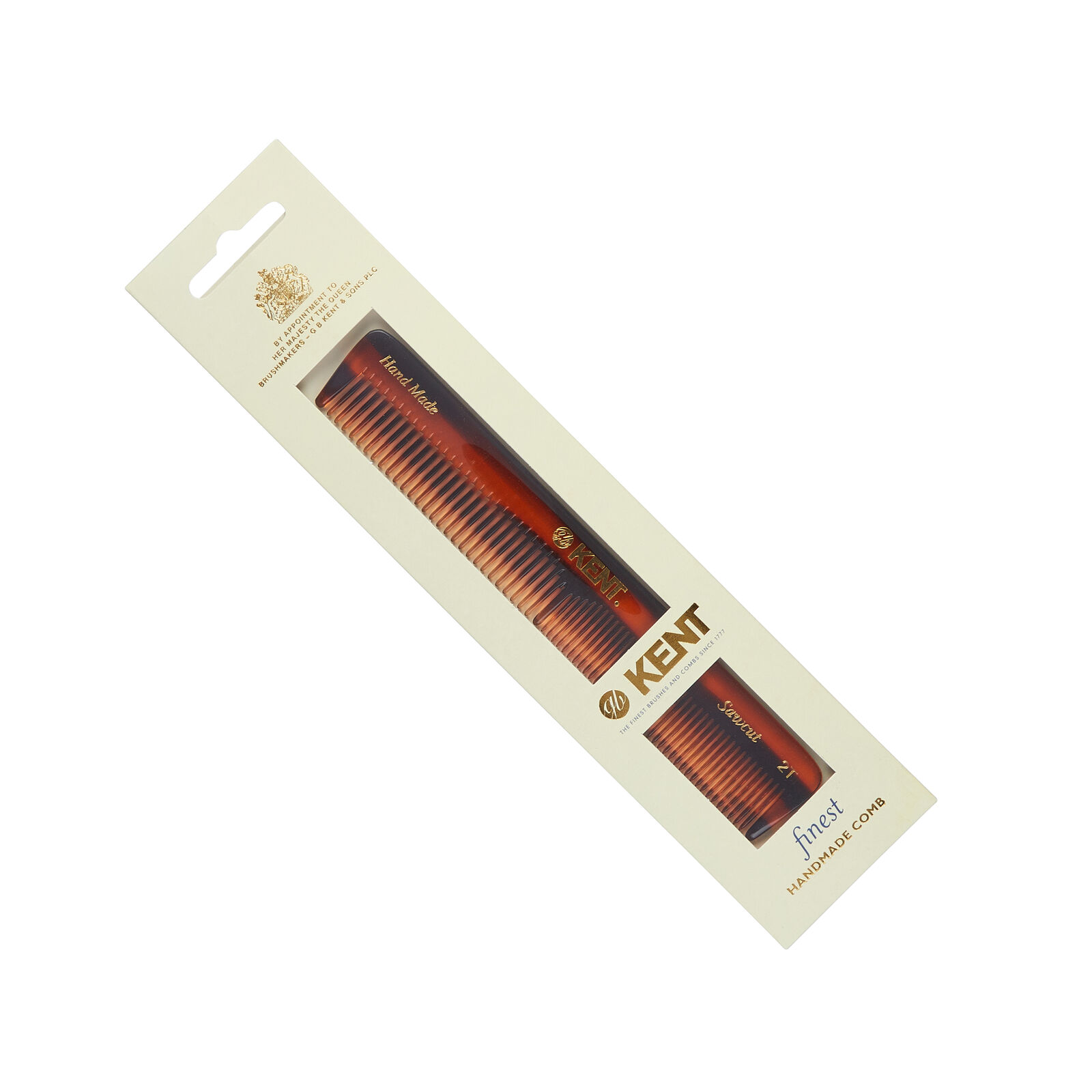 Pocket size hair comb - handmade 154 mm, 2T
